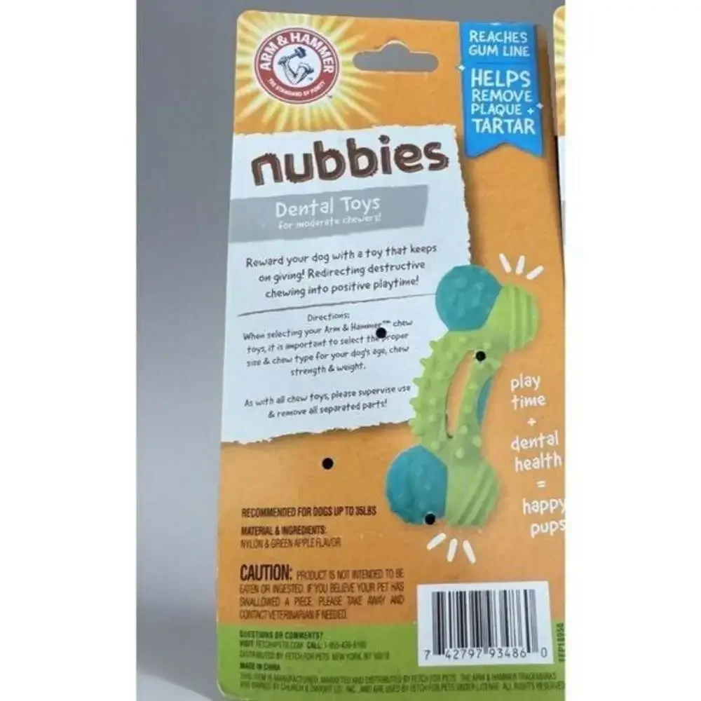 Arm & Hammer Dental Dog Toys Nubbies Set of 2